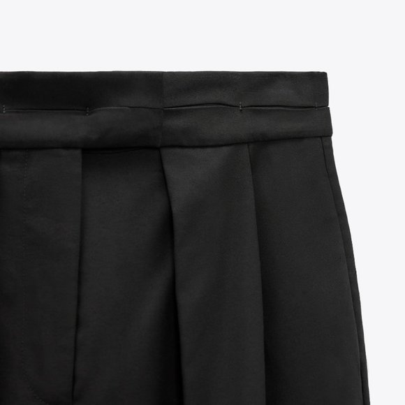 ZARA STUDIO Black Pleated High Waist Pant Trousers $179 - Picture 2 of 4